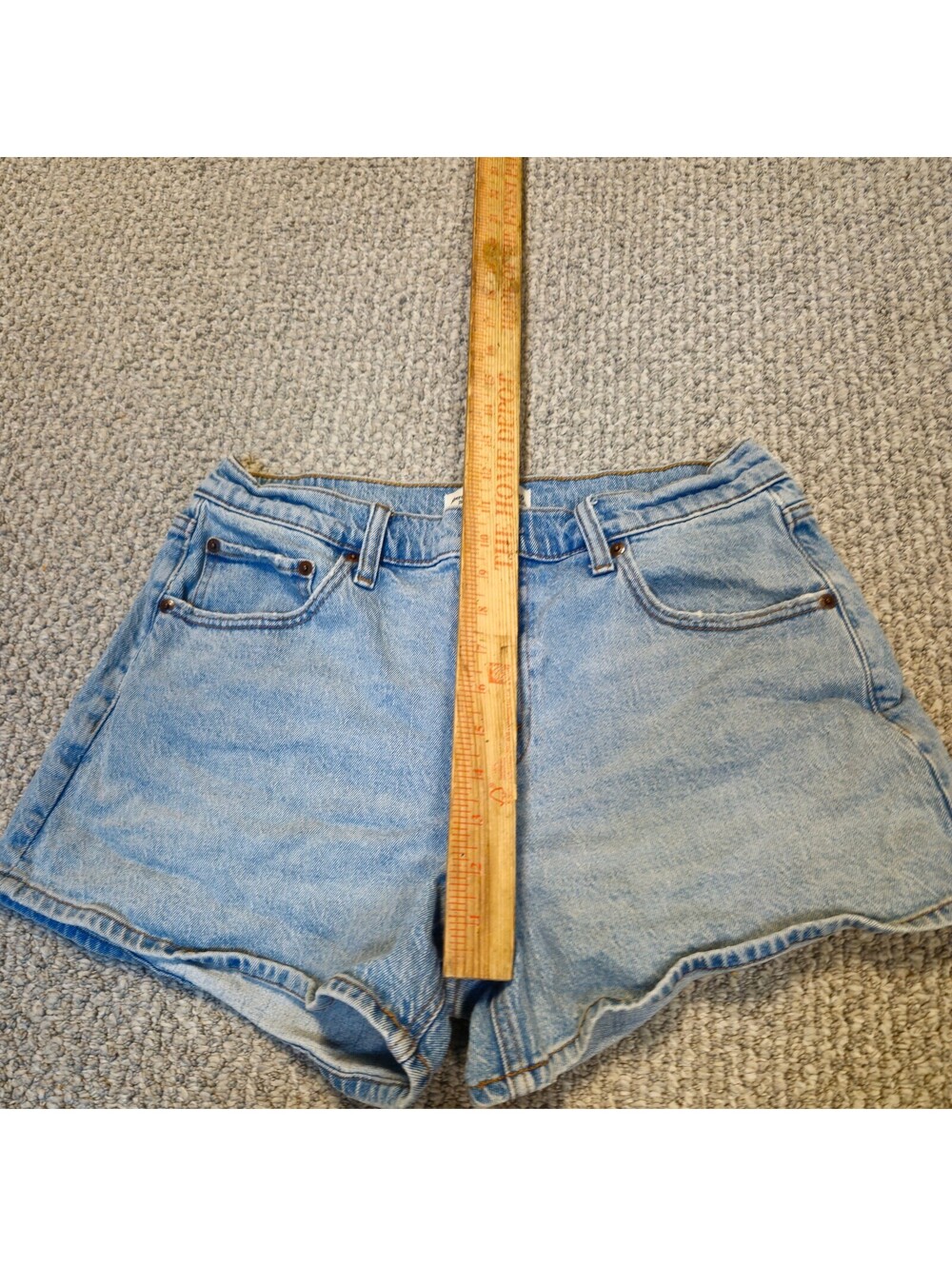 Abercrombie & Fitch The A-Line Mid Rise Denim Shorts Size 30 - Picture 5 of 8